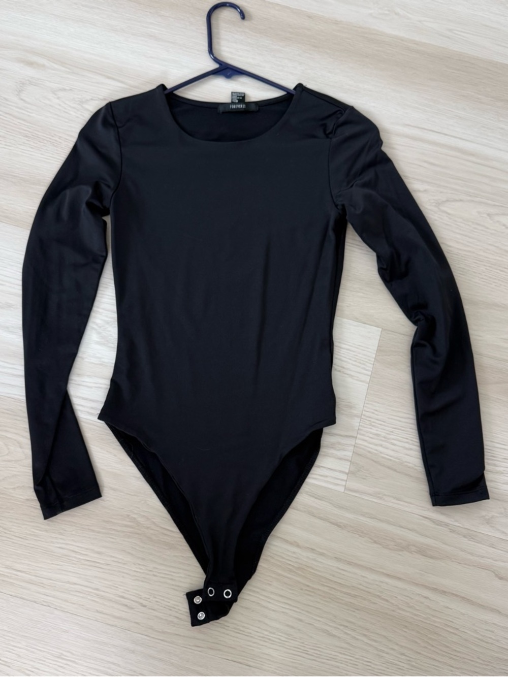 Forever 21 Black Long-Sleeve Women's Bodysuit